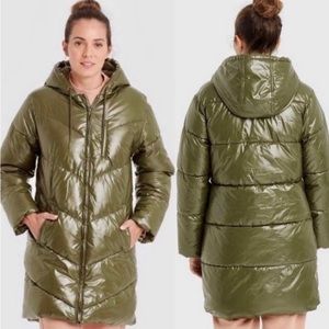 New A New Day Green Puffer Jacket Size Medium